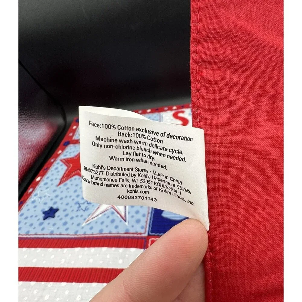 Patriotic Flag Stars Fireworks Tapestry Placemat ~ Set of 2‎ ~ Holiday July 4th